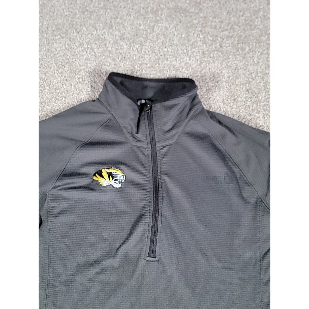 Missouri Tigers Mizzou Jacket Large Gray The North Face 1/4 Zip Mock Thermal Men